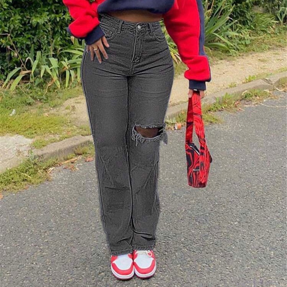 Black Straight Leg Jeans
